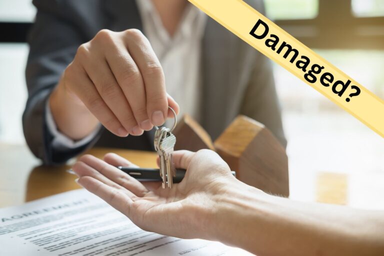 How do you find out if a property is damaged before making an offer?