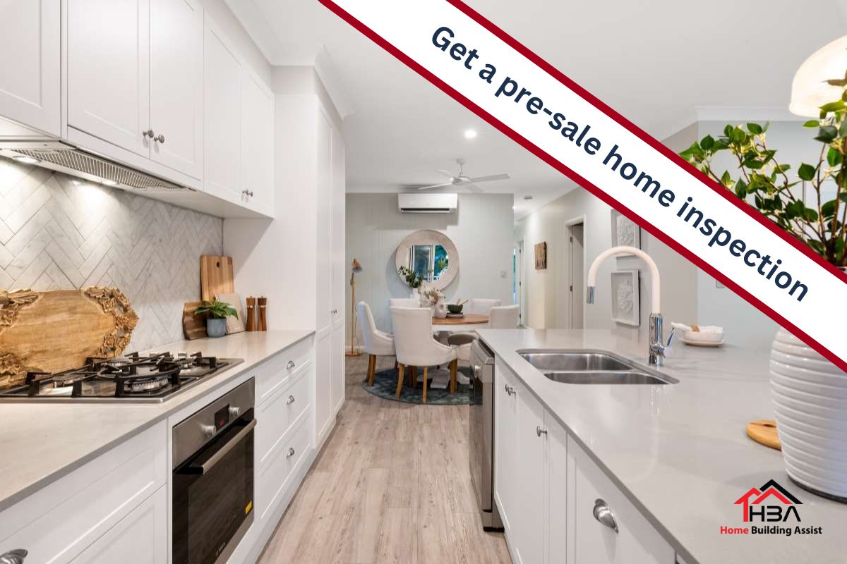 Modern white kitchen interior of a home that requires a pre-sale inspection