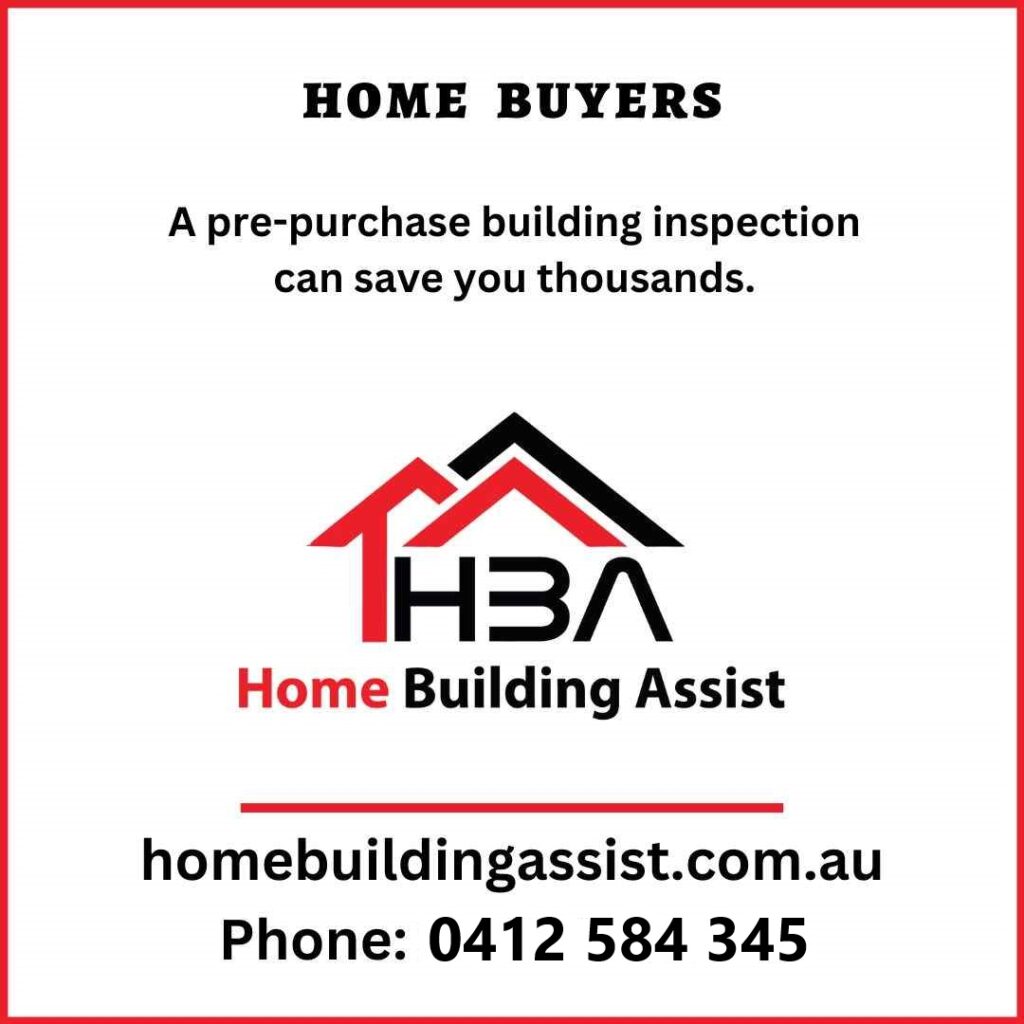 Information for home buyers who need  pre-purchase property inspection and how to contact Home Building Assist who will perform the inspection