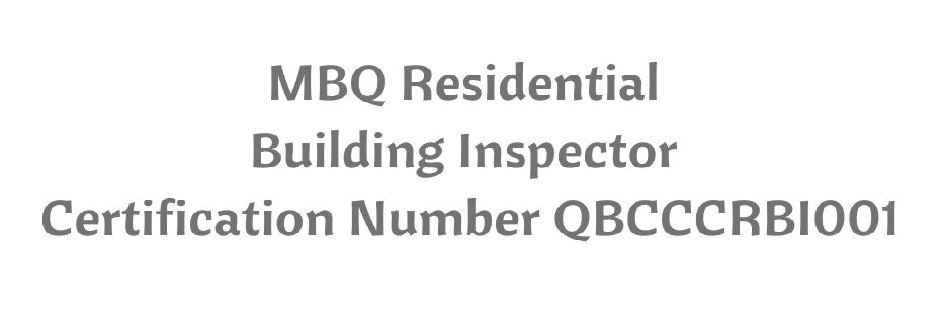 MBQ building inspector certificate number for Home Building Assist